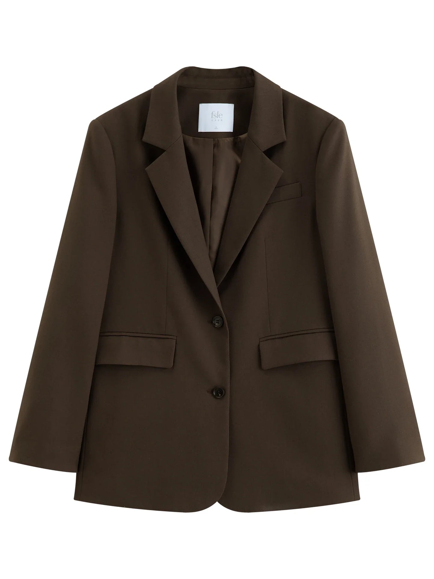 Retro-style Commuter Color-blocked Turn-up Cuff Blazer for Women 2026 Autumn New Style Single-breasted Coat Solid