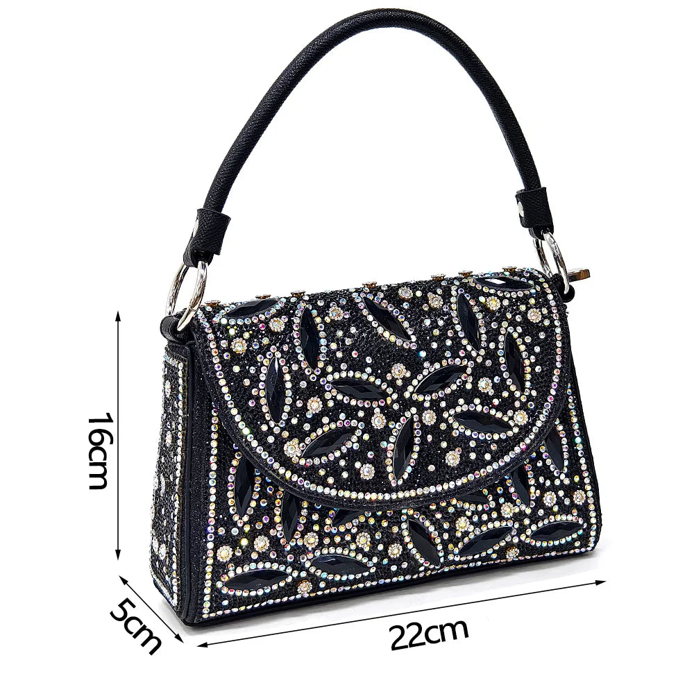 2025 Newest INS Style Black Color Elegant High Heels Nigeria Popular Design African Ladies Shoes And Bag Set For Party