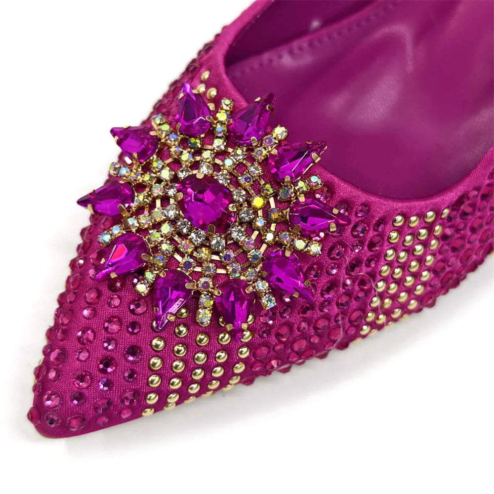 Elegant Women's Shoes and Bag Sets Wedding Party Bags and Shoes Comfortable Mid Heel Shoes Commuting Shoes for Women
