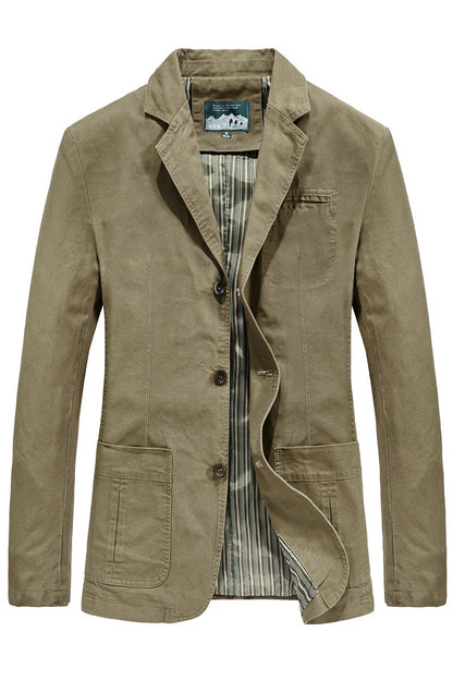 New Cotton Outdoor Comfortable Business Jacket for Men's Spring and Autumn Casual Fashion Suit for Men Blazers Jacket for Man
