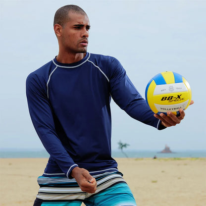 Men's Long Sleeve Swim Shirts Rashguard UPF 50+ UV Sun Protection Shirt Athletic Workout Running Hiking T-Shirt Swimwear