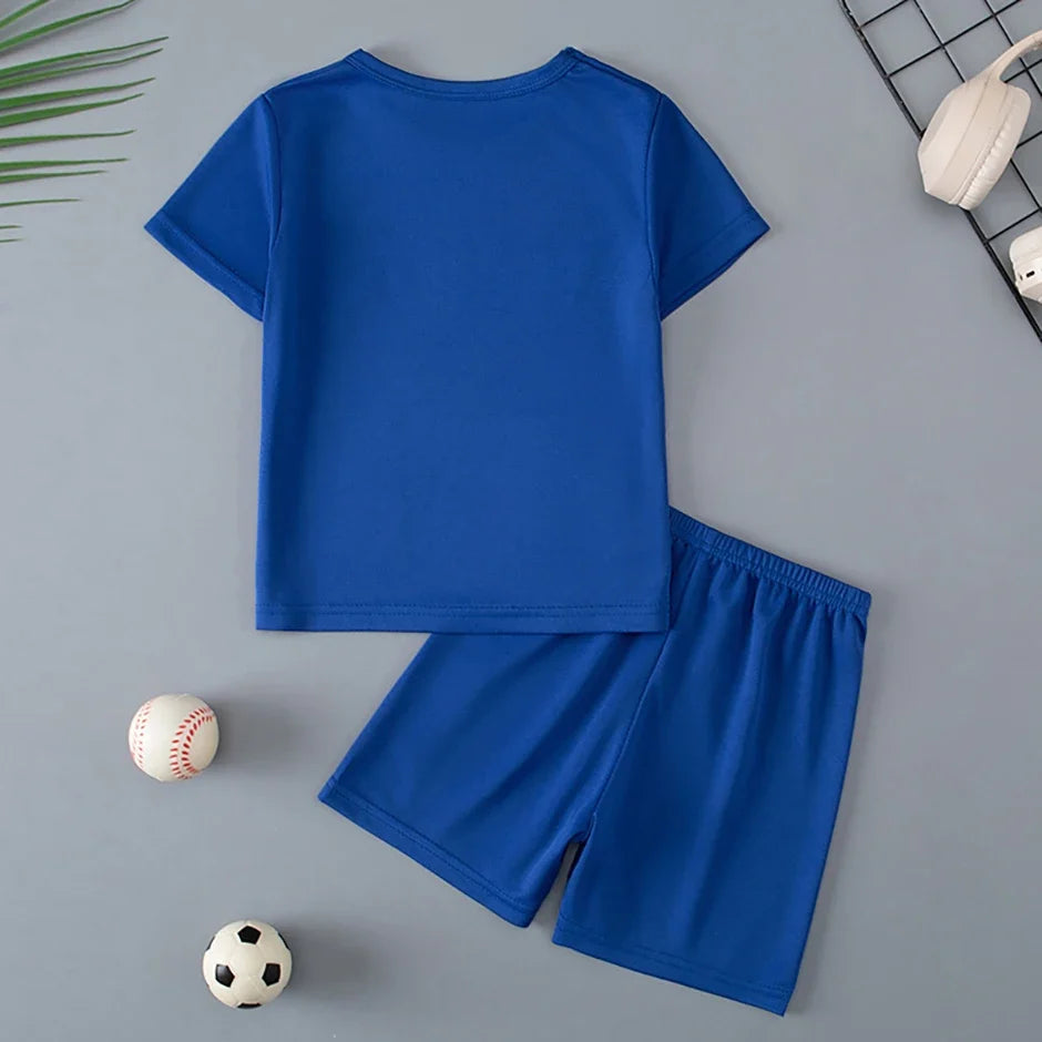 2/5-piece Set 2026 Summer Children's Multi-color Quick Drying Casual Suit Boys And Girls Versatile Short Sleeved Sports Shorts