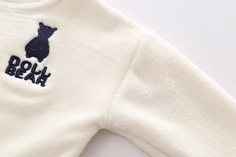 Winter Baby Clothes Suit Boys Clothing Children Girls Thicken Warm T-Shirt Pants 2Pcs/Set Toddler Casual Costume Kids Tracksuits