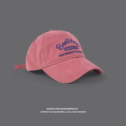 Hat Women Letter Embroidery Baseball Cap for Men Solid Color Peaked Cap Cotton Breathable Duck Tongue Hat Outdoor Sun Visors