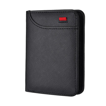 Men's Vertical Slim Wallet - Multi-Card Holder with ID Window, Compact Mini Card Bag for Youth & Students, Small Change Pocket