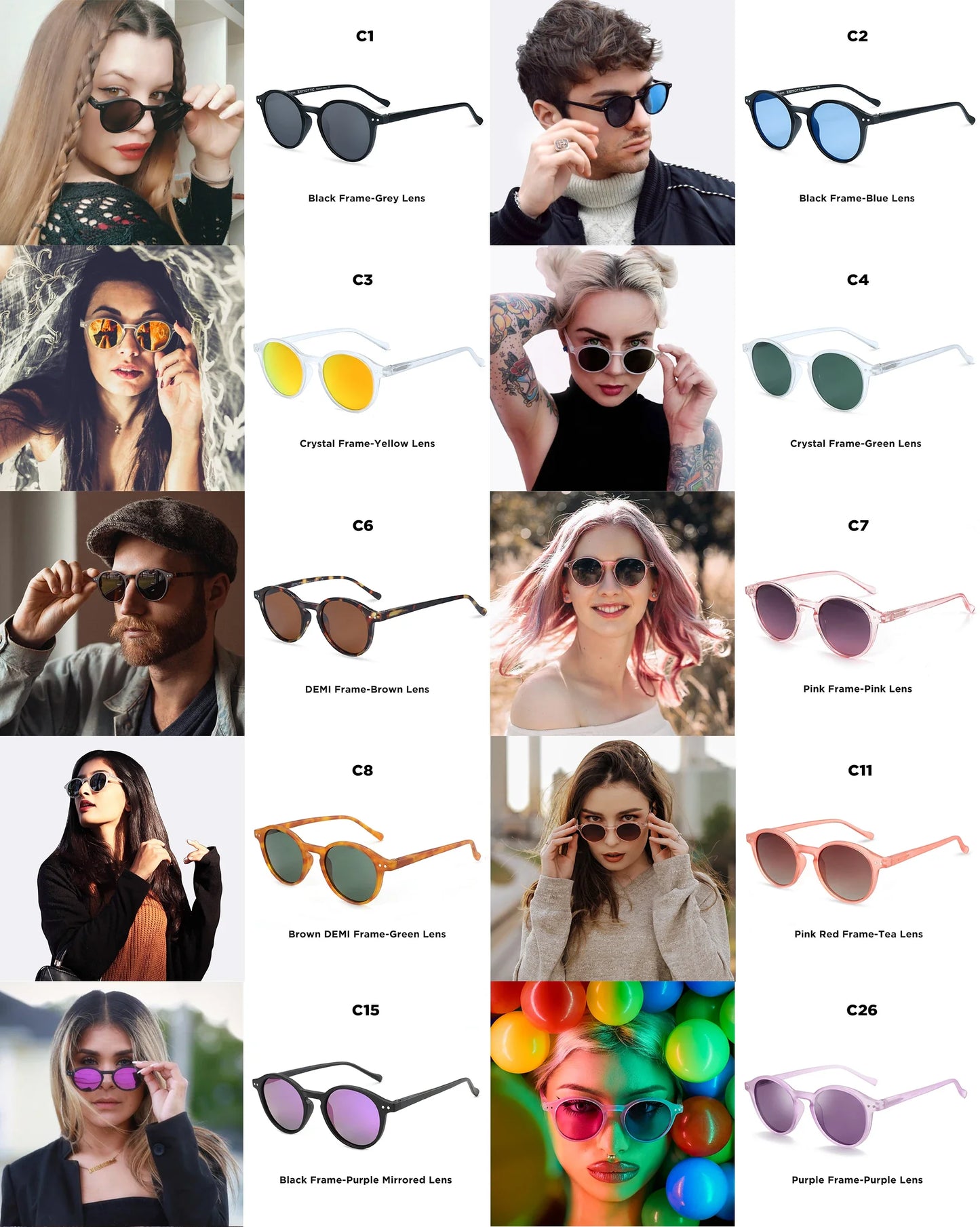 (S Size) Retro Circular Polarized Sunglasses 2026 2025 Men Women Vintage Small Round Sun Glasses UV400 Goggles Shades