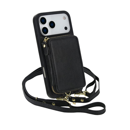 2 in 1 Detachable Crossbody Magnetic Cards Solt Wallet Leather Case For iPhone 17 Pro Max 16 Plus 15 14 13 12 Shockproof Cover