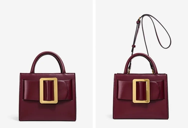 Chic Buckle Handbag Women 2026 New High Quality Trend Exquisite Luxe Shoulder Bag Distinctive Design Faux Leather Crossbody Bag
