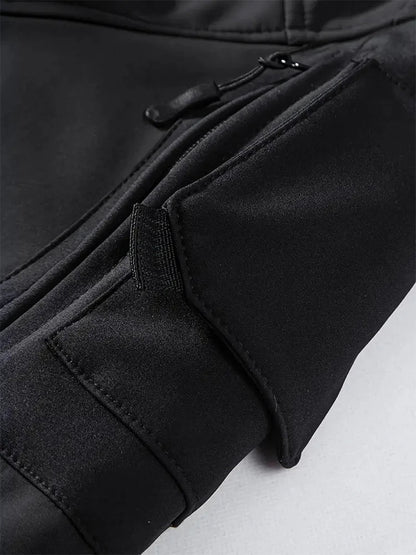 Men Lurker Shark Skin Soft Shell Tactical Jacket Waterproof Fleece Hooded Coat Hunt Clothes Outdoor New Solid Pocket Jacket Men