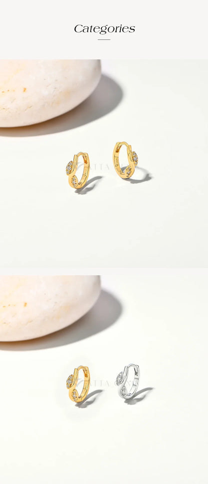 Moissanite Women Hoop Earrings DVVS1 Real 925 Sterling Silver Classic Pendants For Party Wedding Engagement Fine Jewelry