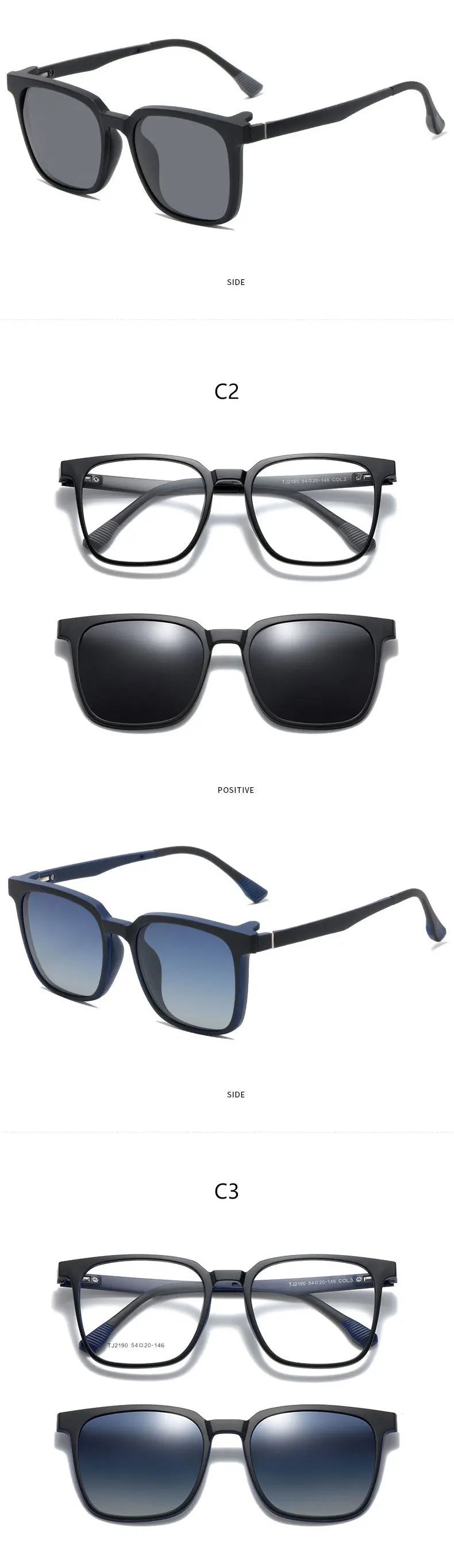 NEW IN Magnetic Clip on Optical Myopia Glasses For Men Women Polarized Sunglasses Prescription Reading Glasses TJ2190