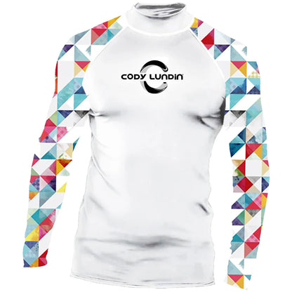 Men's Sports T -shirt Quickly Drying Bodybuilding Fitness Tight Rashguard UV Protection Swimsuit Swimming Shirt Surfing Rash