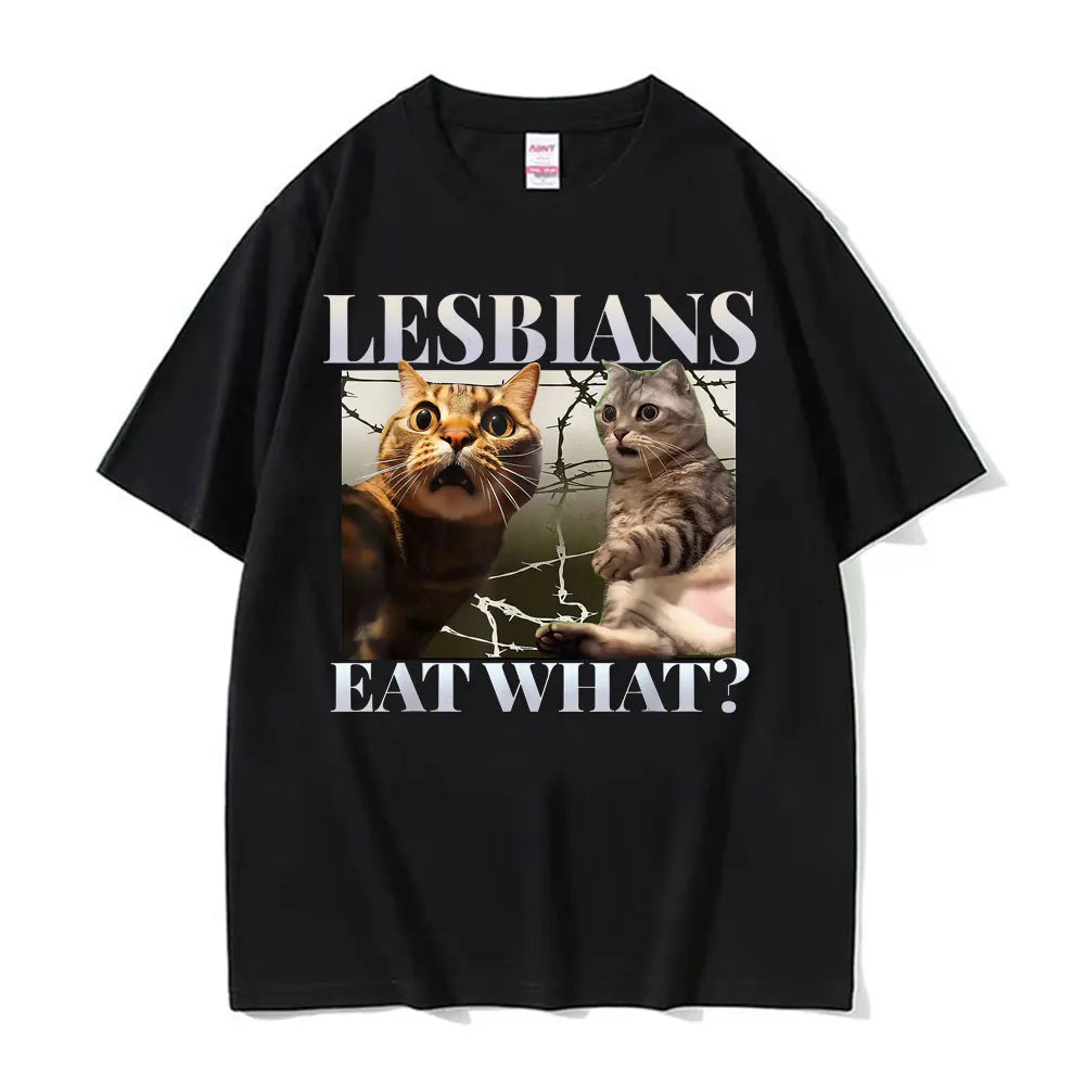I Eat Solder Cursed Funny Cat Meme T Shirt Men Women's Clothing Fashion Casual T Shirts Summer High Quality Cotton T-shirts Tops