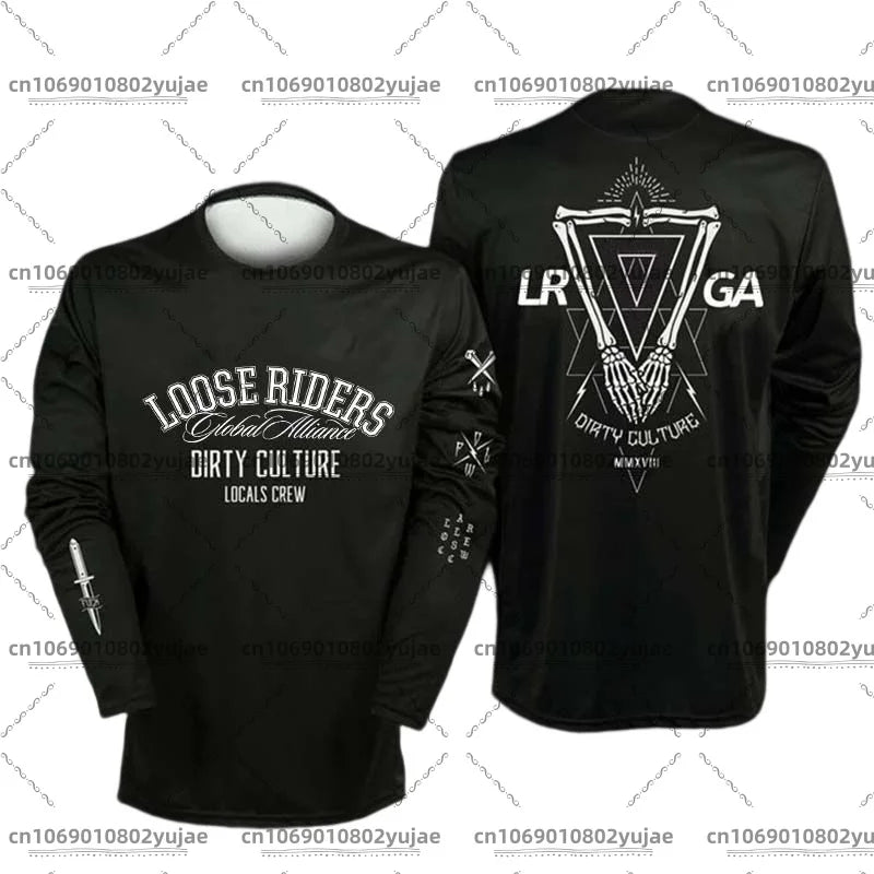 2025 newcomer motorcycle riding jerseys Loose rider shirt DH off-road motorcycle breathable sports T-shirt
