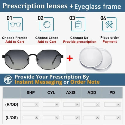 New Fashion Polygon Metal Frame Sunglasses  Women Sunglasses Men Luxury Brand Design Sun Glasses Women Mirror Gafas De Sol UV400