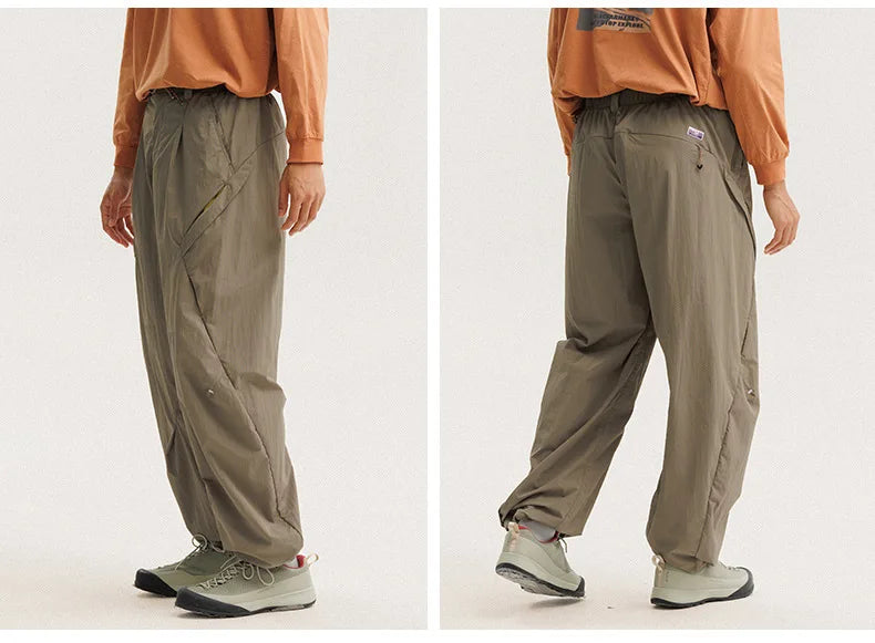 Men Women Lightweight Waterproof Quick Dry Outdoor Sport Hiking Loose Casual Techwear Track Cargo Pant Joggers Trousers
