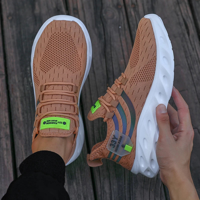 2025 Men Running Shoes Lightweight Sports Shoes Mesh Breathable Casual Running Shoes Women Anti Slip Outdoor New Product Launch