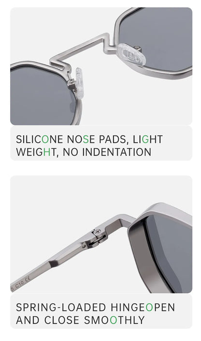 Steampunk Sunglass Men 2025 Square Sunglasses Women Trendy And Fashionable Vintage Fashion Glasses Gafas De Sol Hombre Zonnebril