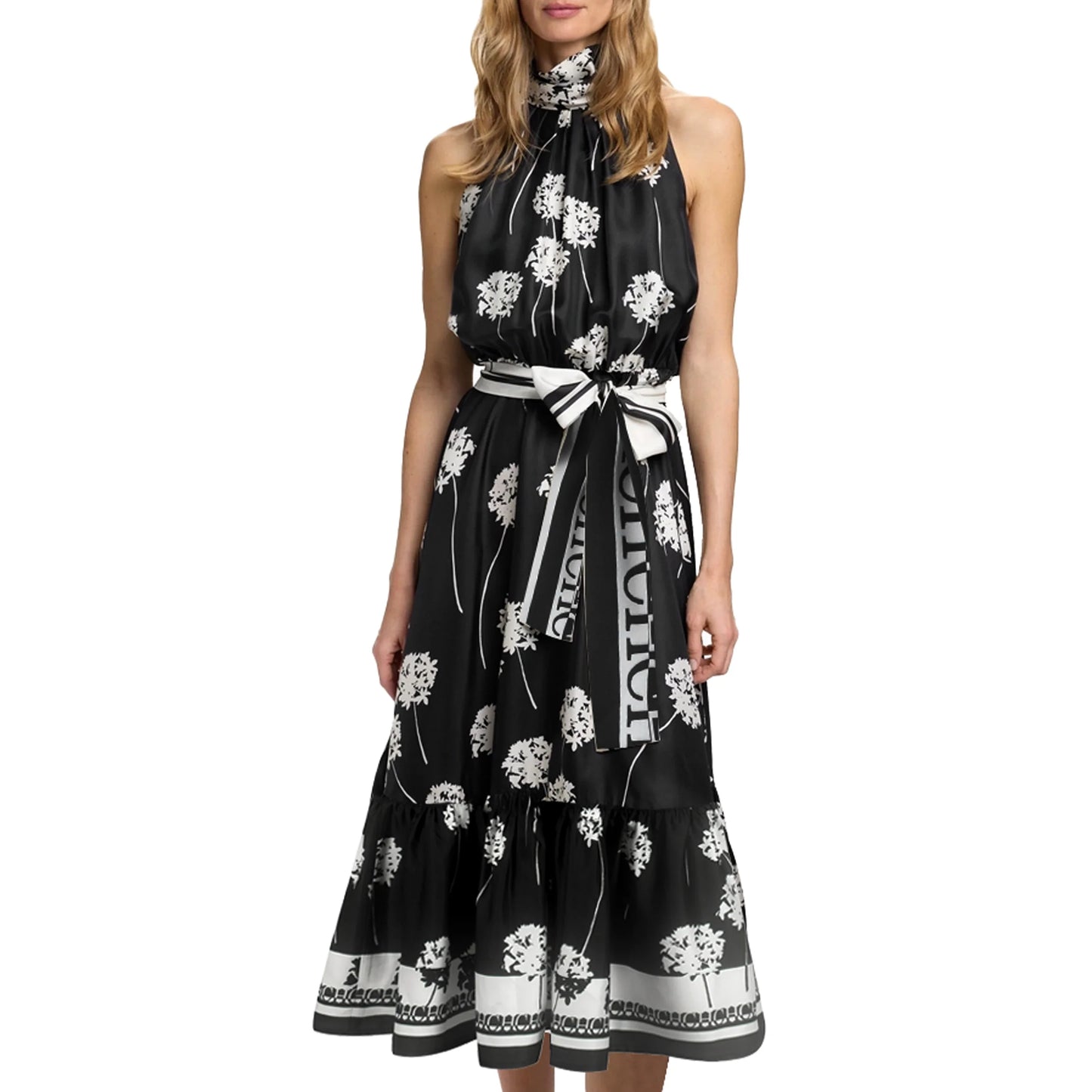 New 2025 Women Fashion Sleeveless Tank Dress Summer Elegant Sundress Femmel Slim Waist Lace-Up Vintage Midi Dress