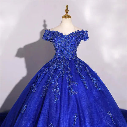 Customized 15 Quinceanera Dresses Ball Gown Luxury Glitter Party Dresses Elegant Off Shoulder 15 Yearl Old Dress Prom Gown 2025