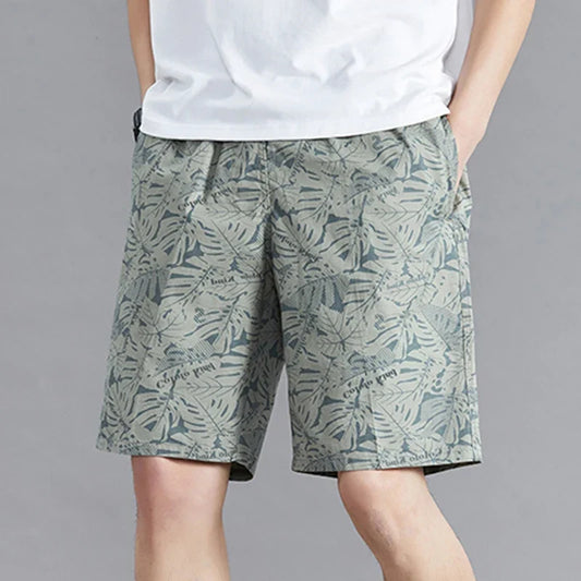 Men's Streetwear Sports Casual Shorts Big Size Loose Fit Knee Pants Man Clothes Fashion Zipper Pockets Drawstring Short Pants