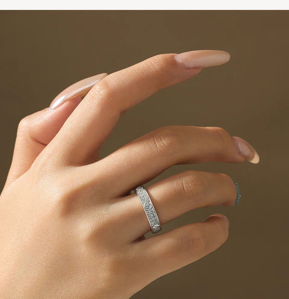 Sparkling Bezel Set Moissanite Ring for Women s925 Sterling Silver Rings Wedding Engagement Luxury Jewelry Gifts Choice