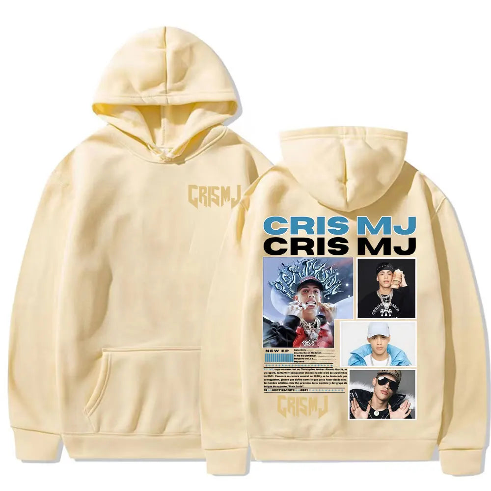 Rapper CRIS MJ Album Tour 2025 Graphic Hoodies Men's Women Fashion Hip Hop Streetwear Sweatshirts High Quality Bodywarmer Hoodie