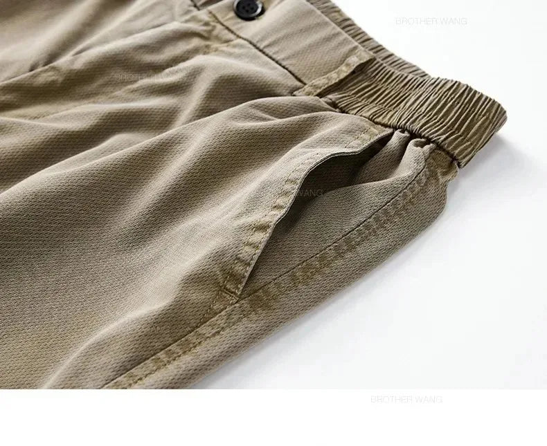 Ultra Thin Baggy Jeans Men's Summer New in Lyocell Soft Breathable Straight Trousers Elastic Waist Casual Blue Gray Wide Pants