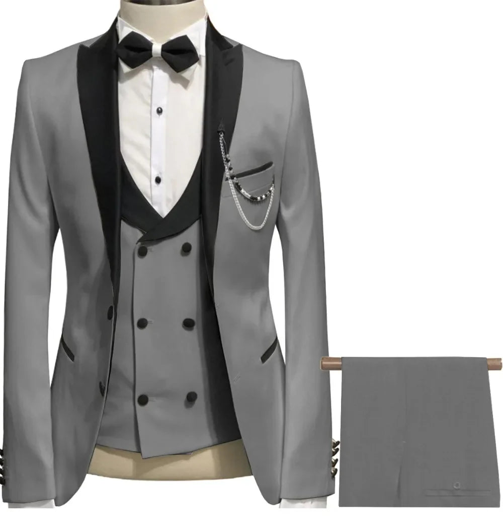 Latest Coat Pant Designs Red Terno Slim Fit Prom Men Suit Groom Suits For Wedding Tuxedo Costume Jacket+Vest+Pants