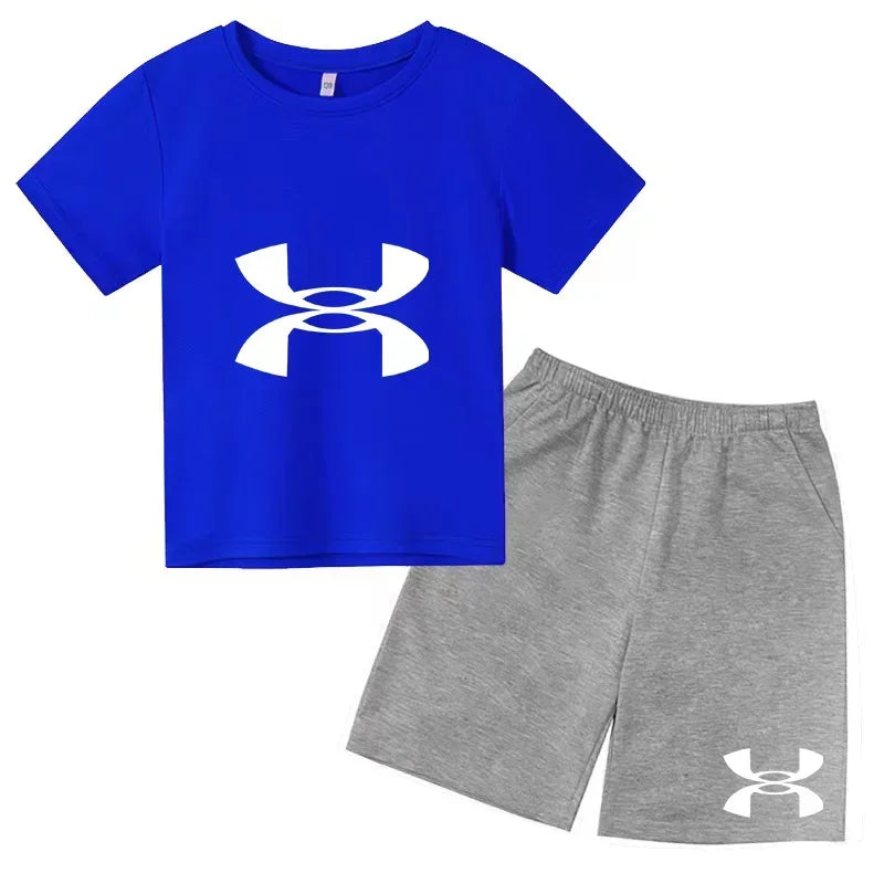 2-13Y Kids Spring & Autumn Casual Cartoon & Letter Print 2-Piece Set Hoodie & Jogging Pants Tracksuit Outfits for Boys & Girls