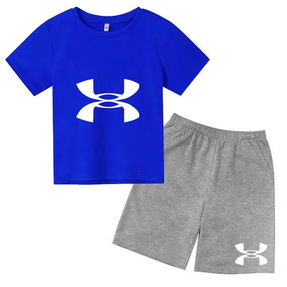 2-13Y Kids Spring & Autumn Casual Cartoon & Letter Print 2-Piece Set Hoodie & Jogging Pants Tracksuit Outfits for Boys & Girls