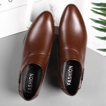 Leather Casual Pointed Toe Business Social Shoe for Men Elegant and Classic High Quality Fashion Dress Shoes Man Low Price Suit