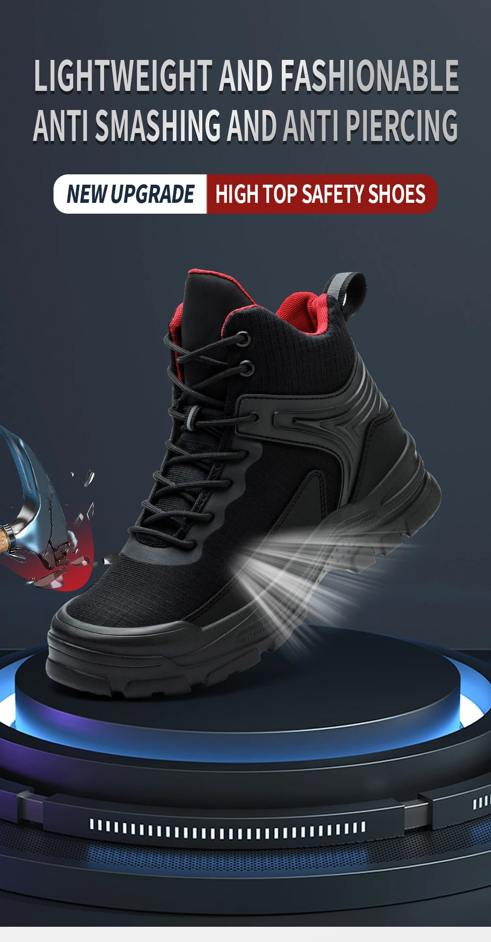 New 2026 Fashion Men Work Safety Boots Anti-smashing Industrial Work Shoes Sneakers Anti-sand Boot Outdoor Ankle Male Footwear