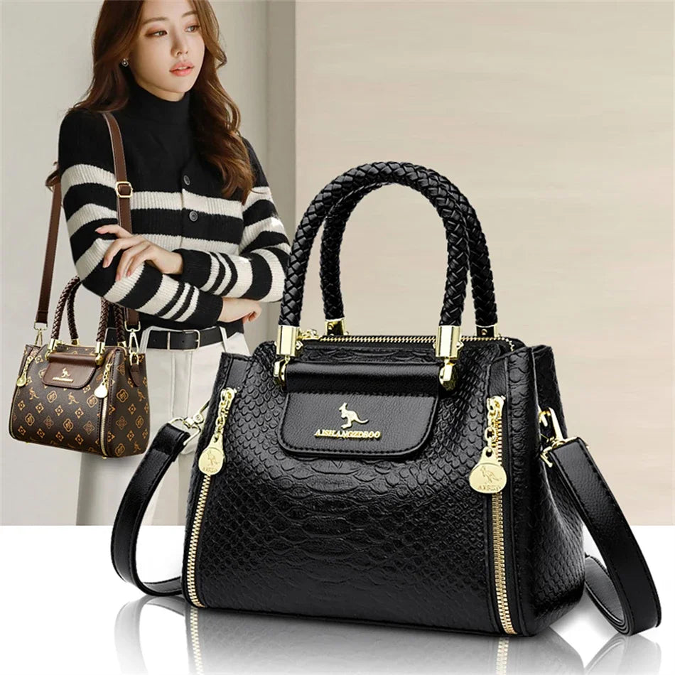 Fashion Crossbody Bags for Women Designer Ladies Purses and Handbags High-quality Soft Leather Women Shoulder Messenger Bags Sac