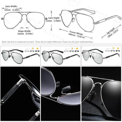 Brand Design Aviation Sunglasses Polarized Man Photochromic UV400 Glasses Woman Anti-glare Driving Goggles zonnebril heren