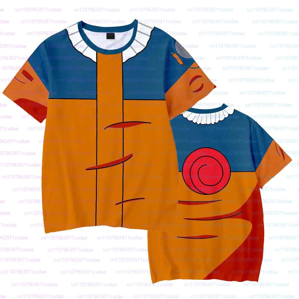 Kakashi Sasuke Anime Summer Boys Short Sleeve T-Shirt Men Cosplay Naruto Character 3D Print Fashion Short Sleeve Tops