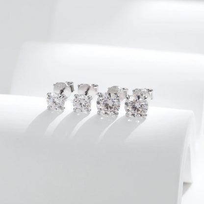 D Color 1CT Moissanite Stud Earrings 925 Sterling Silver Wedding Engagement Lab Created Diamond Jewelry For Women Gift