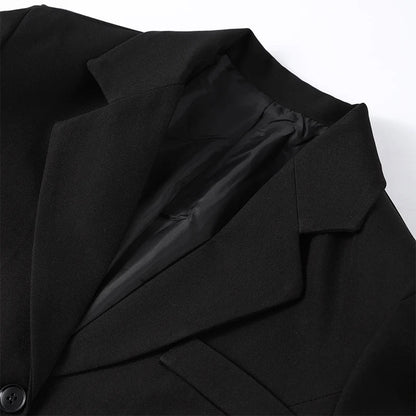 Casual Single-breasted Suit Jackets 2026 Spring New Female Elegant Lapel Full Sleeve Blazers Coat Women's Waist-cinching Outwear