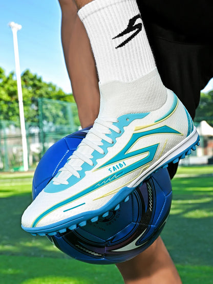 Breathable TF Turf Soccer cleats PU Fabric Composite Upper Rubber Anti-slip Sole Cost-effective Men Women Kids Footwear
