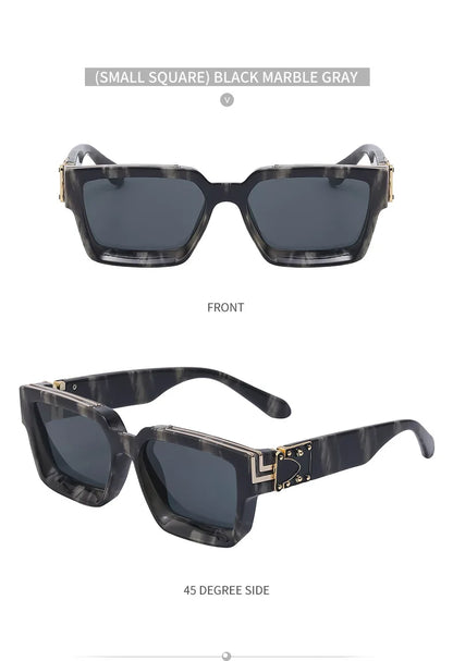 Millionaire Square Sunglasses For Men Vintage Luxury Sunglasses Women Retro Shades Fashion Glasses Gafas De Sol Sonnenbrille Sun