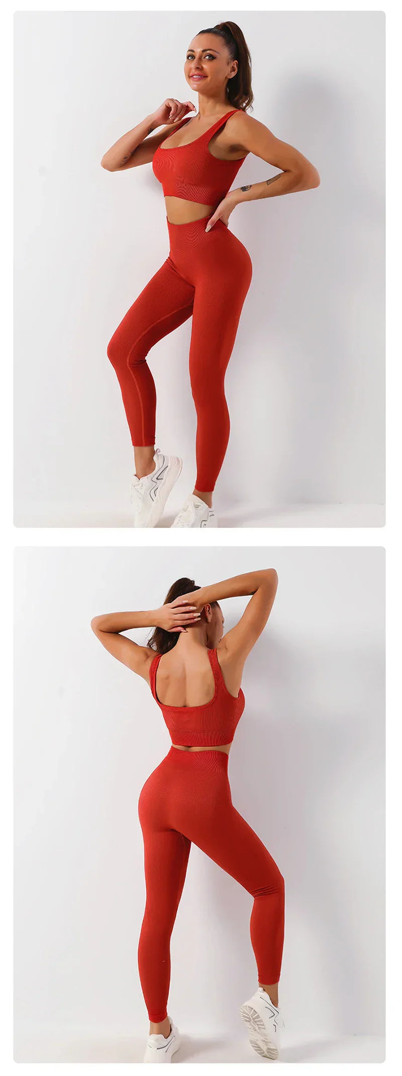 2Pcs Women Sports Set Seamless Yoga Set Fitness Suit Gym Leggings Bra Workout Sportswear  Active Wear Gym Clothing