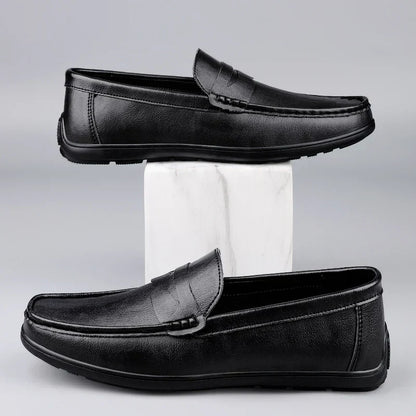 Genuine Leather Men Loafers Comfortable Mens Casual Shoes Luxury Brand Man Formal Dress Shoes Breathable Slip on Boat Shoes