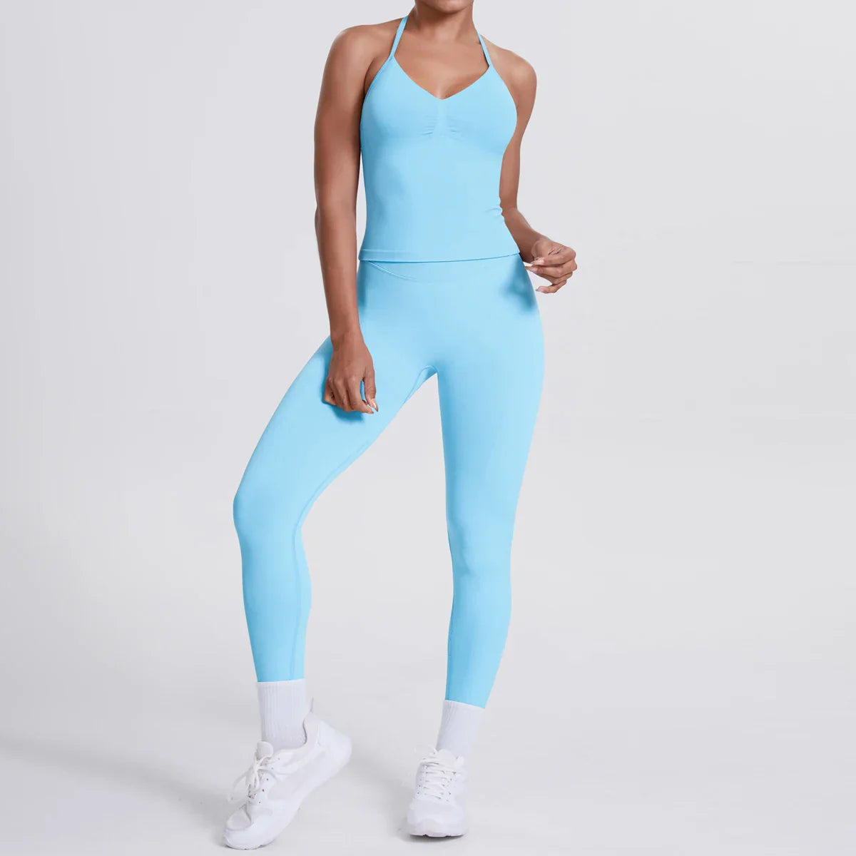2 Piece Yoga Clothes Women Tracksuit Athletic Wear Pilates Fitness Suit Gym Workout Push Up Clothes Sports Bra Leggings Suit