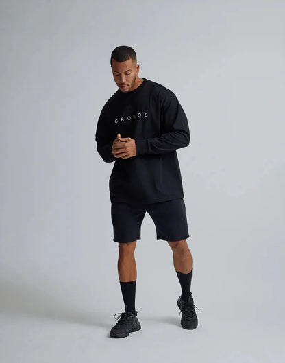 Classics Print Long Sleeve 100% Cotton Men T-shirt Gym Fitness Bodybuilding Workout Casual T Shirt Male Sport Tee Tops