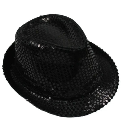 British Top Jazz Hat Bucket Hat Men Women Stage Performance Sequin Hat Shining Christmas Fedoras Party Parent  Hat Hollween