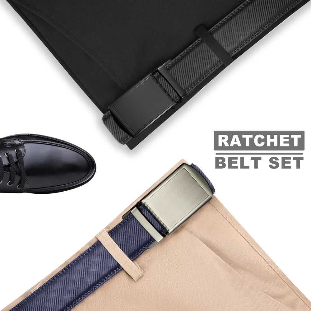 Men Belt Leather Belt  Automatic Genuine Leather Fashion Belts Ratchet Luxury Belts Men's Trouser Belt Belt for Men