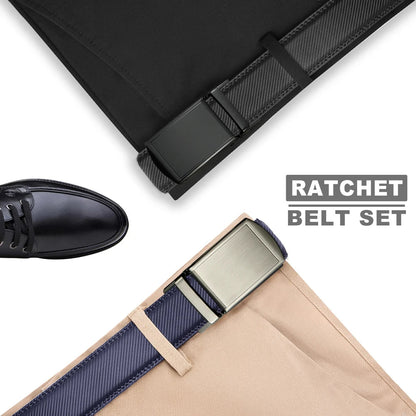 Men Belt Leather Belt  Automatic Genuine Leather Fashion Belts Ratchet Luxury Belts Men's Trouser Belt Belt for Men