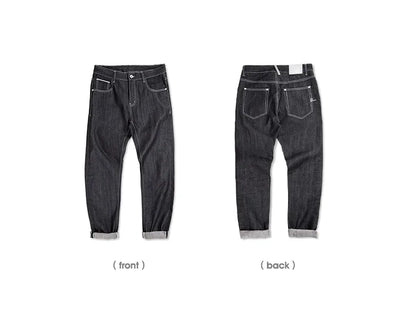Silver Denim Vintage Jeans for Men Amekaji Selvedge Raw Denim 13 Oz Straight Fit Pants 28 To 38 Men’s Clothing  New
