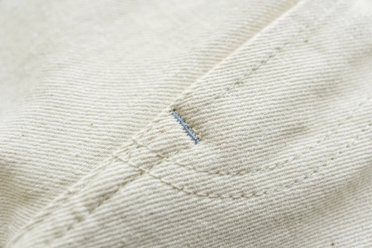 Mens Jeans Selvedge Denim White Jeans Regular Fit hight Rise  14 Oz One Wash