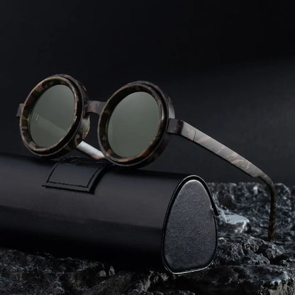 Fashion ND2-400 Adjustable Dimming Glasses 9 Level ND Filter Polarized Sunglasses UV400 Round Fishing Sunglasses Driving